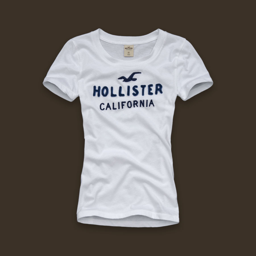 Hollister Mujeres De Cuello Redondo Corto Remera HCO4864